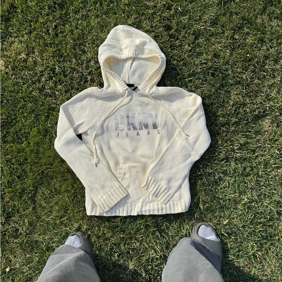 Y2K DKNY Knitted Hoodie NWOT - Picture 1 of 3